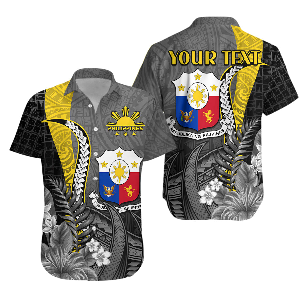 Custom Personalised Philippines Sampaguita Hawaiian Shirt Simple Polynesian Sun Filipino