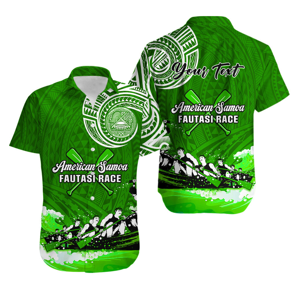 Custom Personalised American Samoa Hawaiian Shirt Fautasi Race Samoan Pattern Ver.02