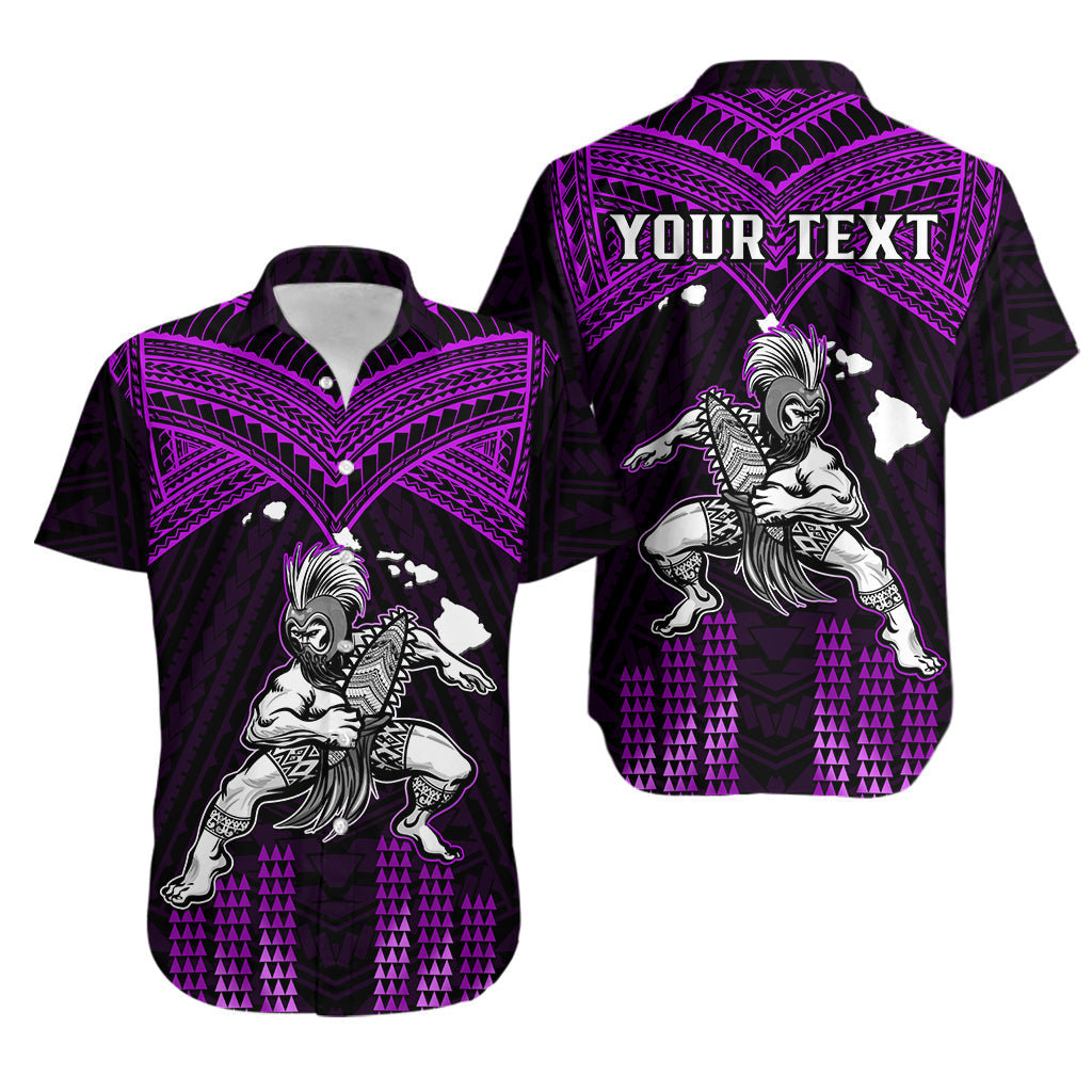 Custom Personalised Hawaii Hawaiian Shirt Hawaiian Warrior With Weapon Polynesian Ver.04