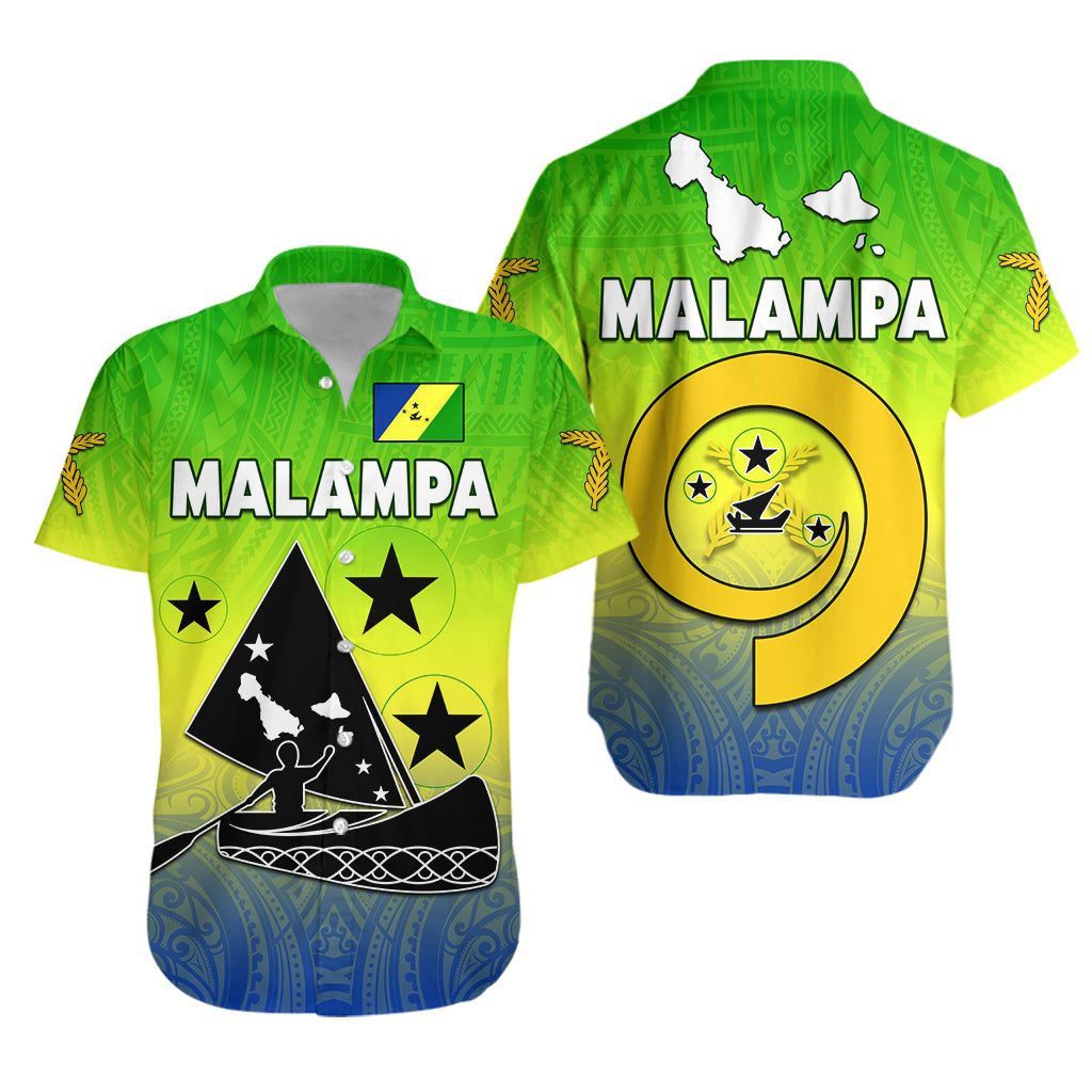 Malampa Province Hawaiian Shirt Native Canoe Mix Vanuatu Pig Tusk Green Version