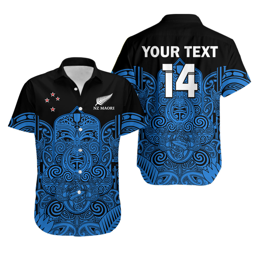 Custom Text And Number New Zealand Tiki Rugby Hawaiian Shirt NZ Maori Koru Pattern Ver.05