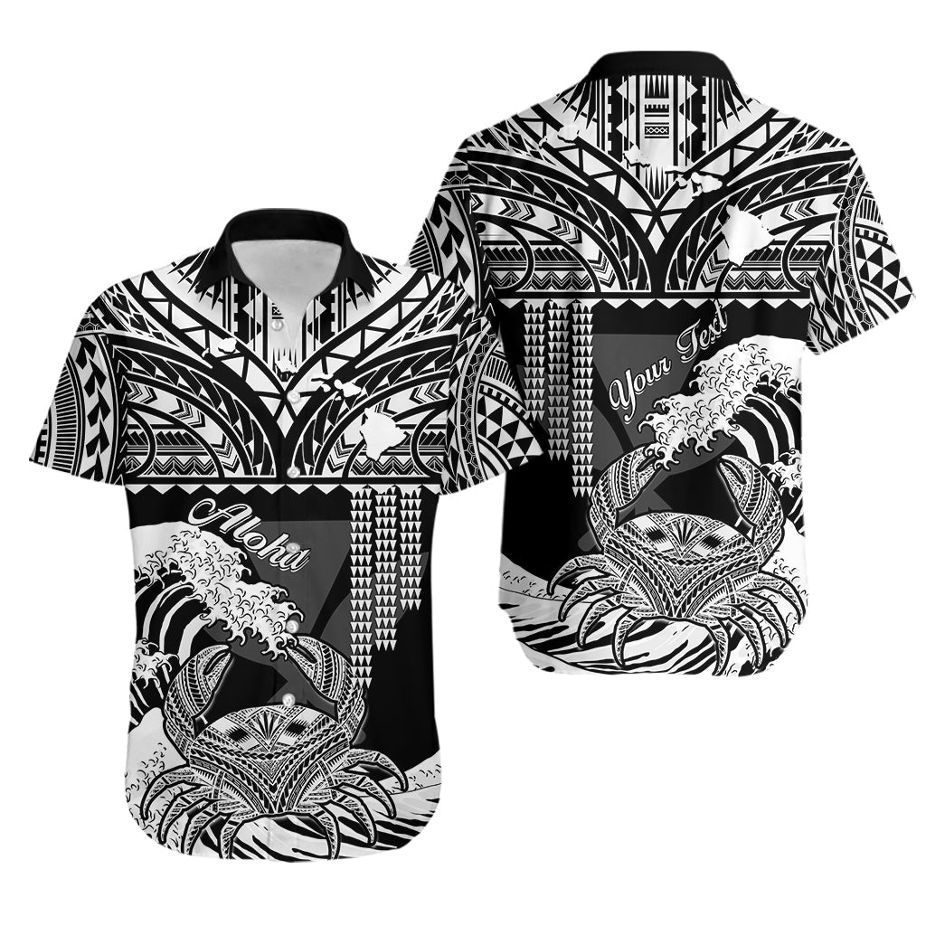 Custom Personalised Hawaii Hawaiian Shirt Kakau Polynesian Crab With Waves Ver.04