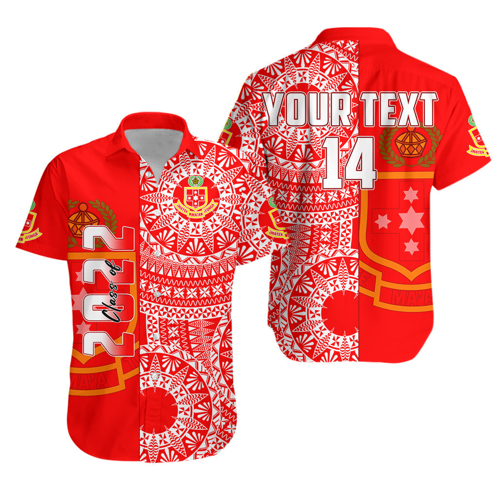 Custom Text And Number Kolisi Tonga High School Hawaiian Shirt Class Of Year Tongan Ngatu Pattern