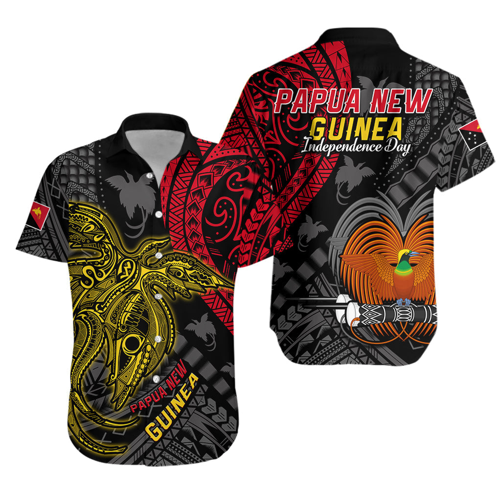 Papua New Guinea Hawaiian Shirt Raggiana Birds Of Paradise Happy 47th Independence Day