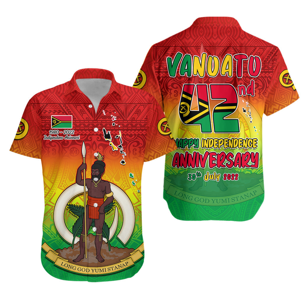 Vanuatu Independence Day Hawaiian Shirt 42nd Anniversary Yumi Yumi Yumi