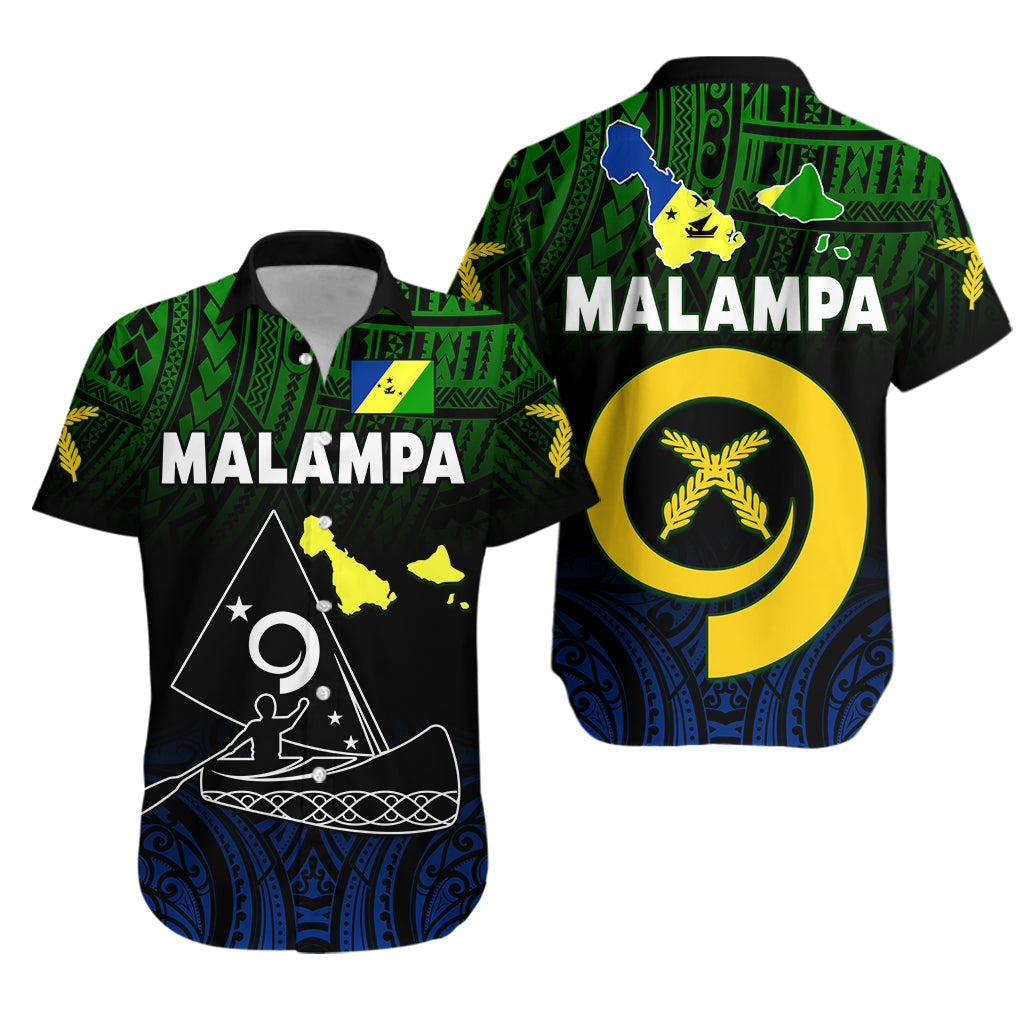 Malampa Province Hawaiian Shirt Native Canoe Mix Vanuatu Pig Tusk Black Version