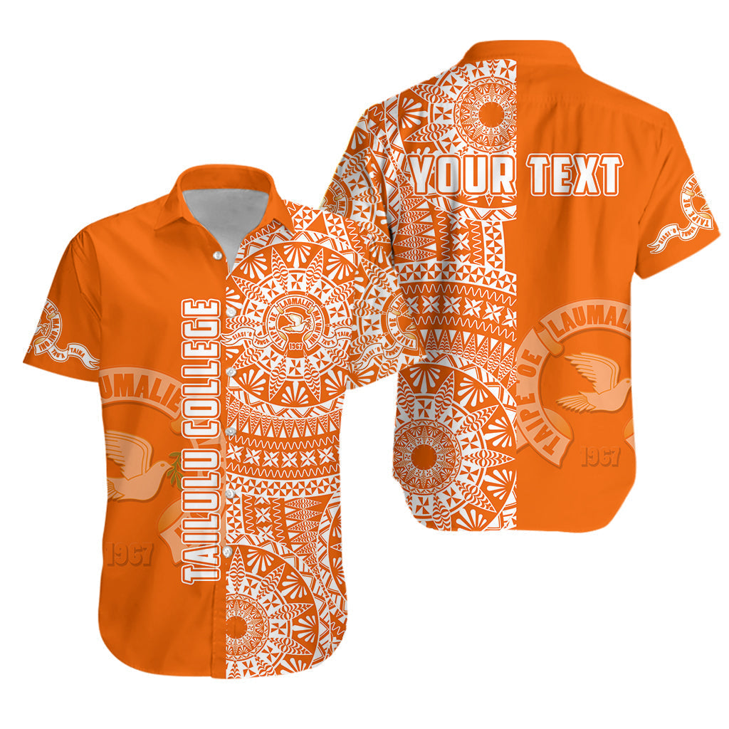 Custom Personalised Tailulu Tonga College Hawaiian Shirt Tongan Ngatu Pattern