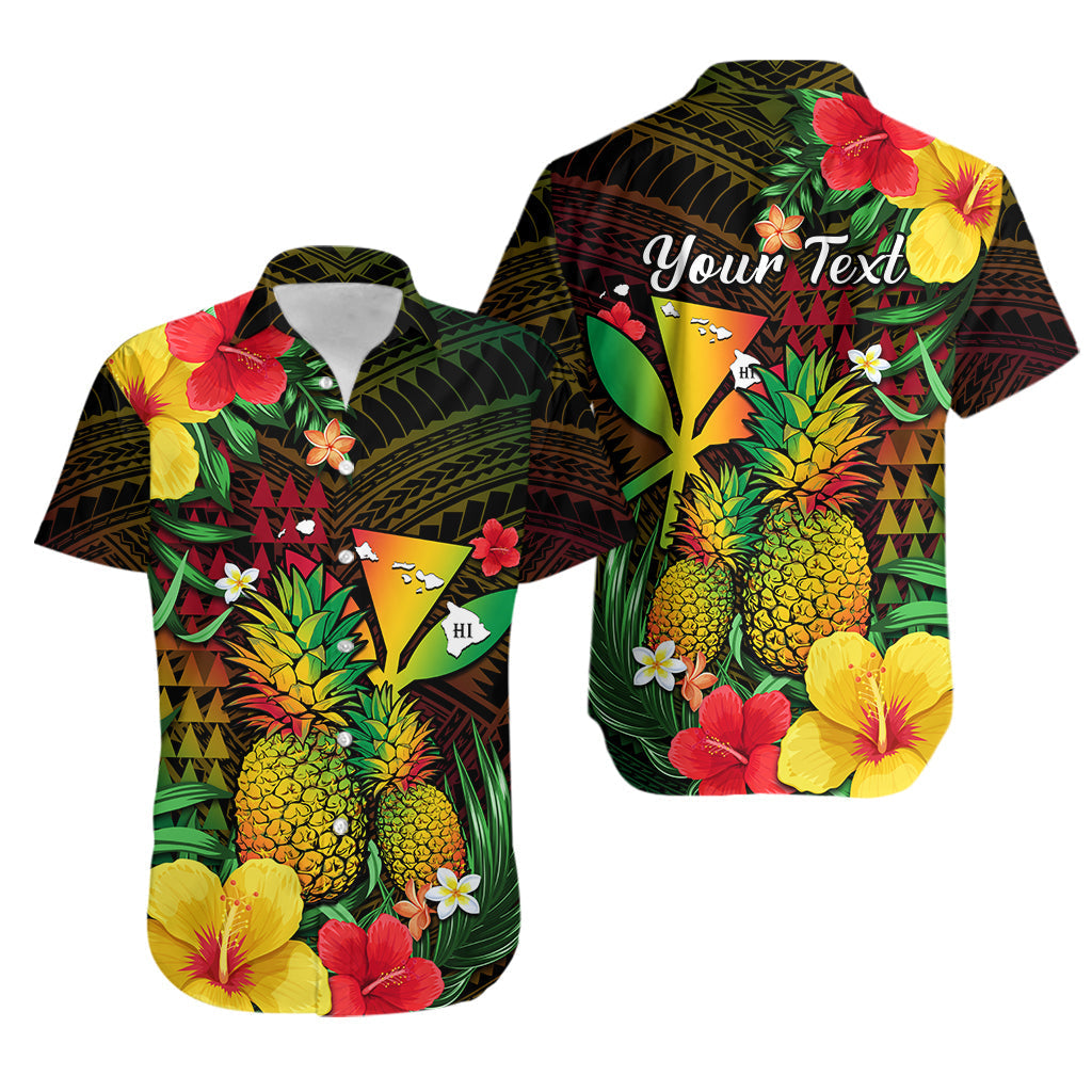 (Custom Personalised) Hawaii Matching Outfit For Couple Combo Dress And Hawaiian Shirt Pineapple Mix Kakau Reggae Kanaka
