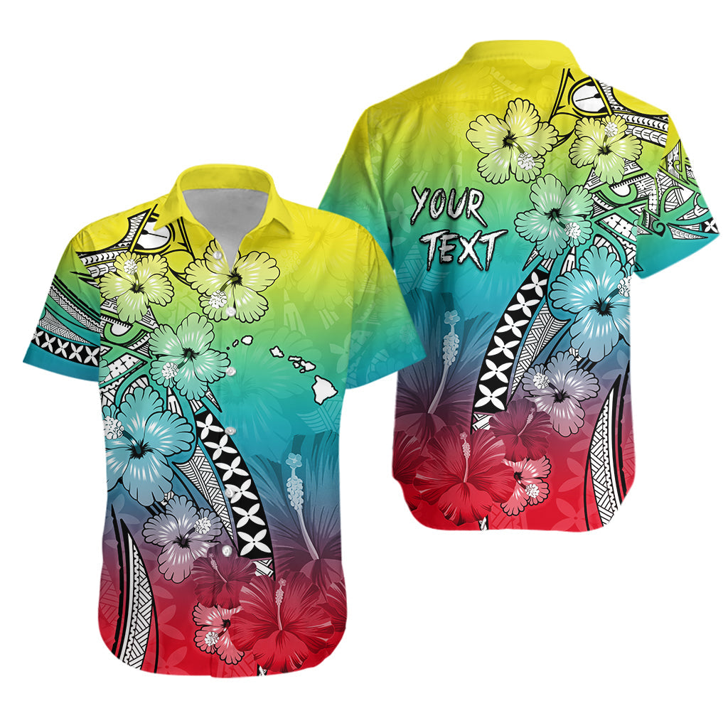 Custom Personalised Hawaii Hawaiian Shirt Polynesia Special Hibiscus and Map Mystical Ver.02