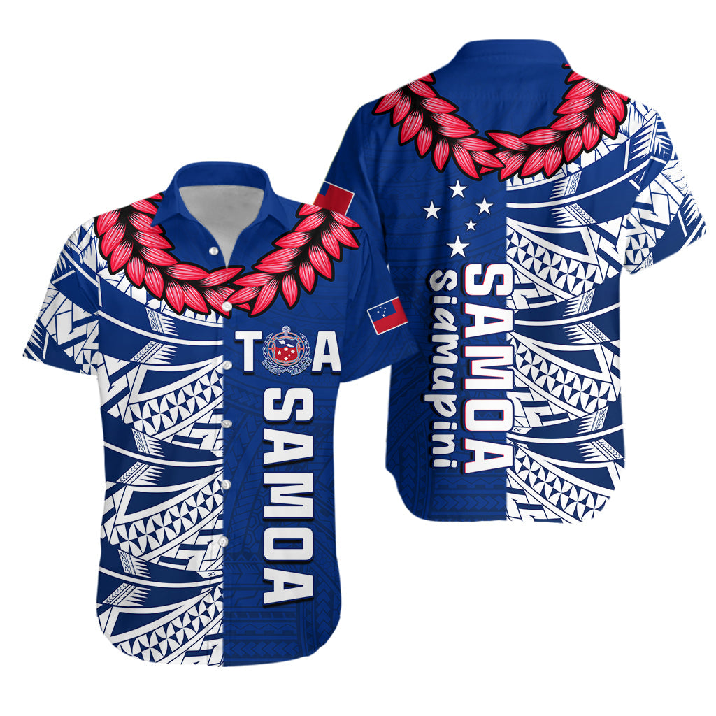 Toa Samoa Rugby Hawaiian Shirt Siamupini Ula Fala Blue