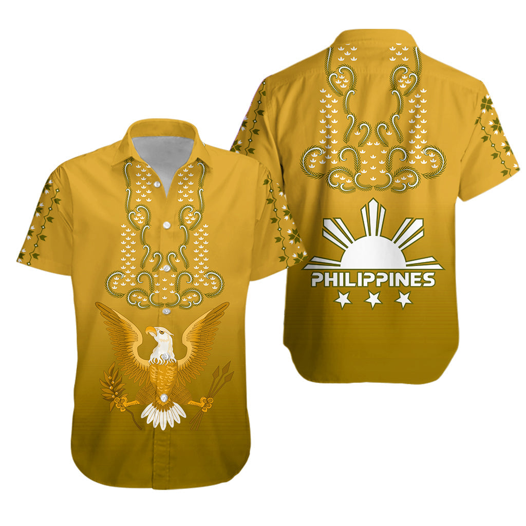 Philippines Hawaiian Shirt Sun Filipino Gold Barong