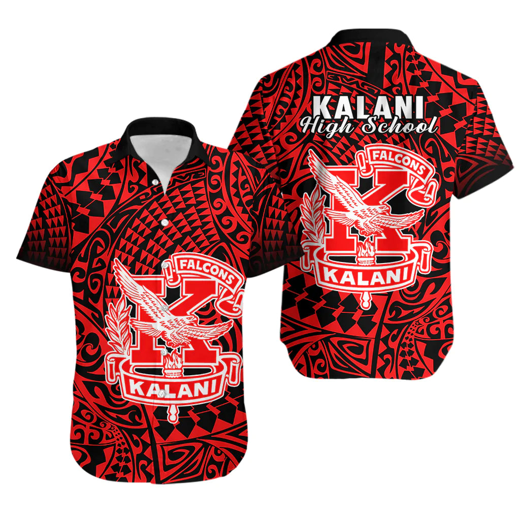 Hawaii Hawaiian Shirt Kalani High School Tribal Kakau