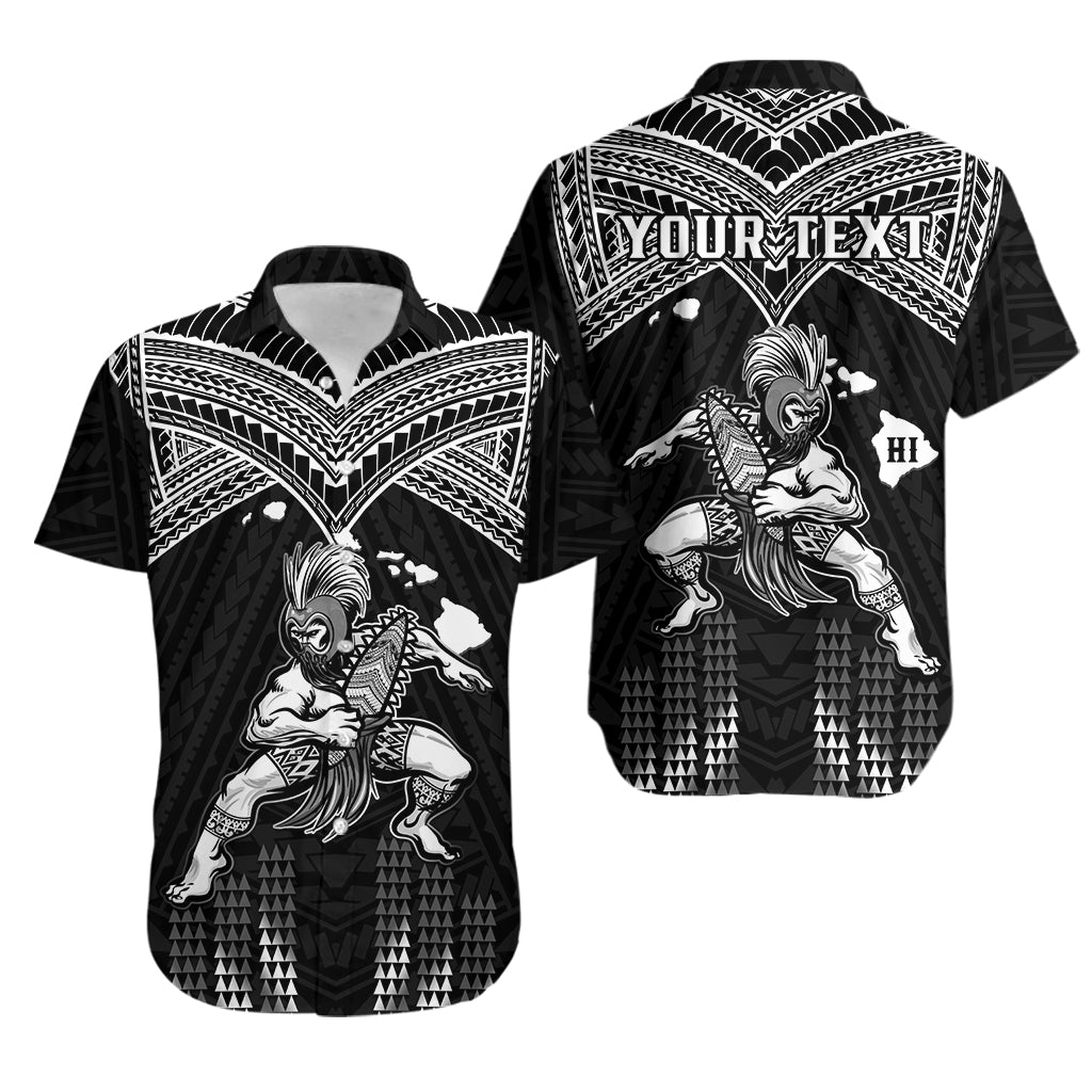 Custom Personalised Hawaii Hawaiian Shirt Hawaiian Warrior With Weapon Polynesian Ver.01