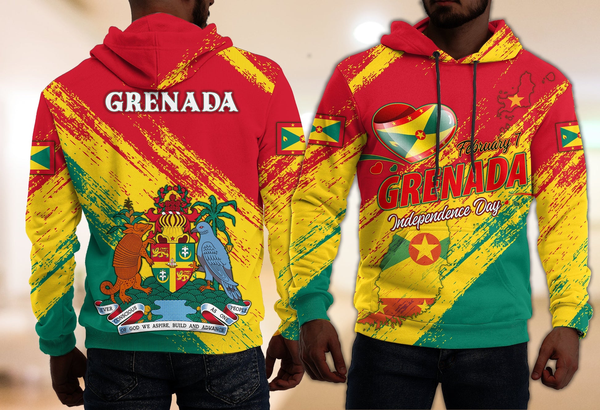 Grenada Happy Independence Day Hoodie
