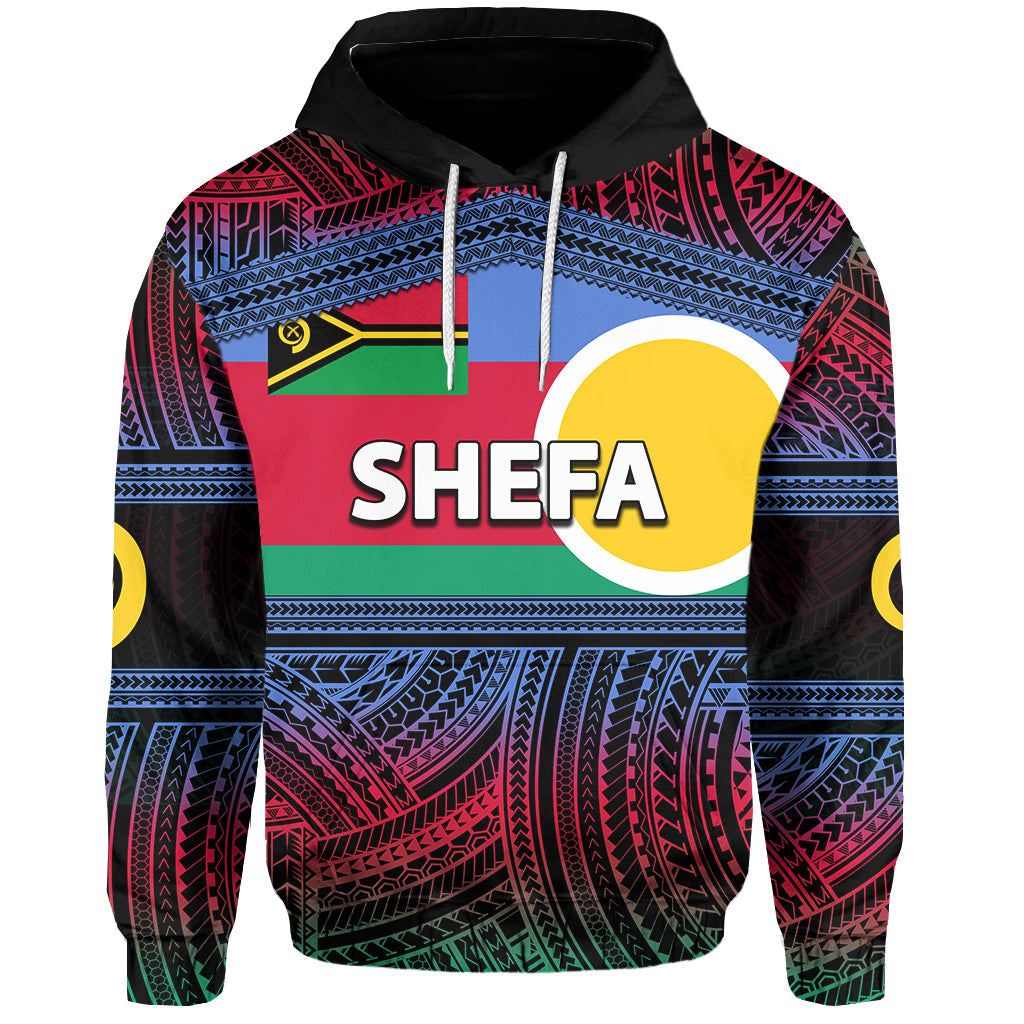 Shefa Province Hoodie Of Vanuatu Polynesian Patterns