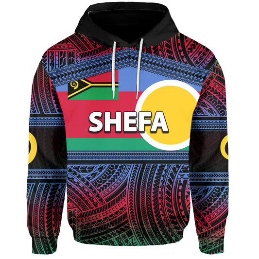 Shefa Province Hoodie Of Vanuatu Polynesian Patterns