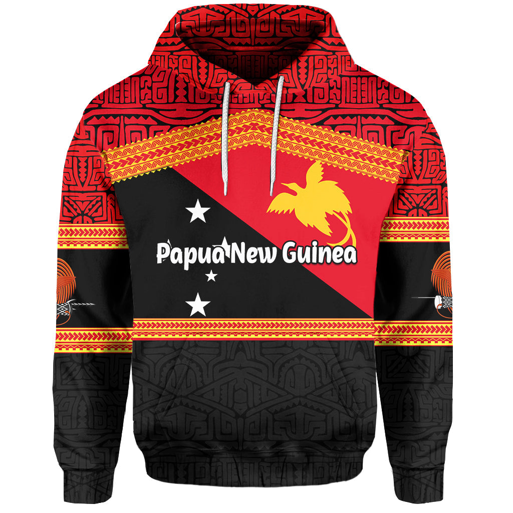 ( Personalised) Papua New Guinea Hoodie Flag Style