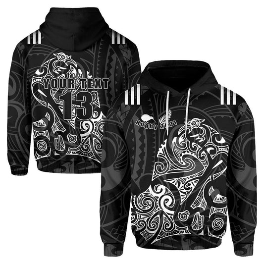 Custom Text Aotearoa Super Rugby Hoodie Maori Kiwi Custom Text and Number