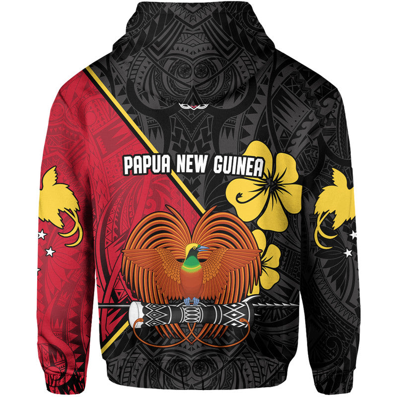 The Kumuls PNG Hoodie Papua New Guinea Polynesian Dynamic Style Black