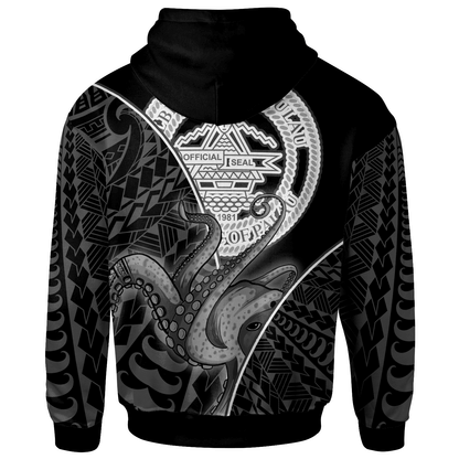 Palau Hoodie Octopus Style White Color