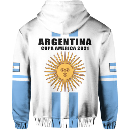 Argentina Zip Hoodie Copa America 2021