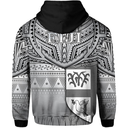 ( Personalised) Fiji Creative Zip Hoodie Love Country Version Black