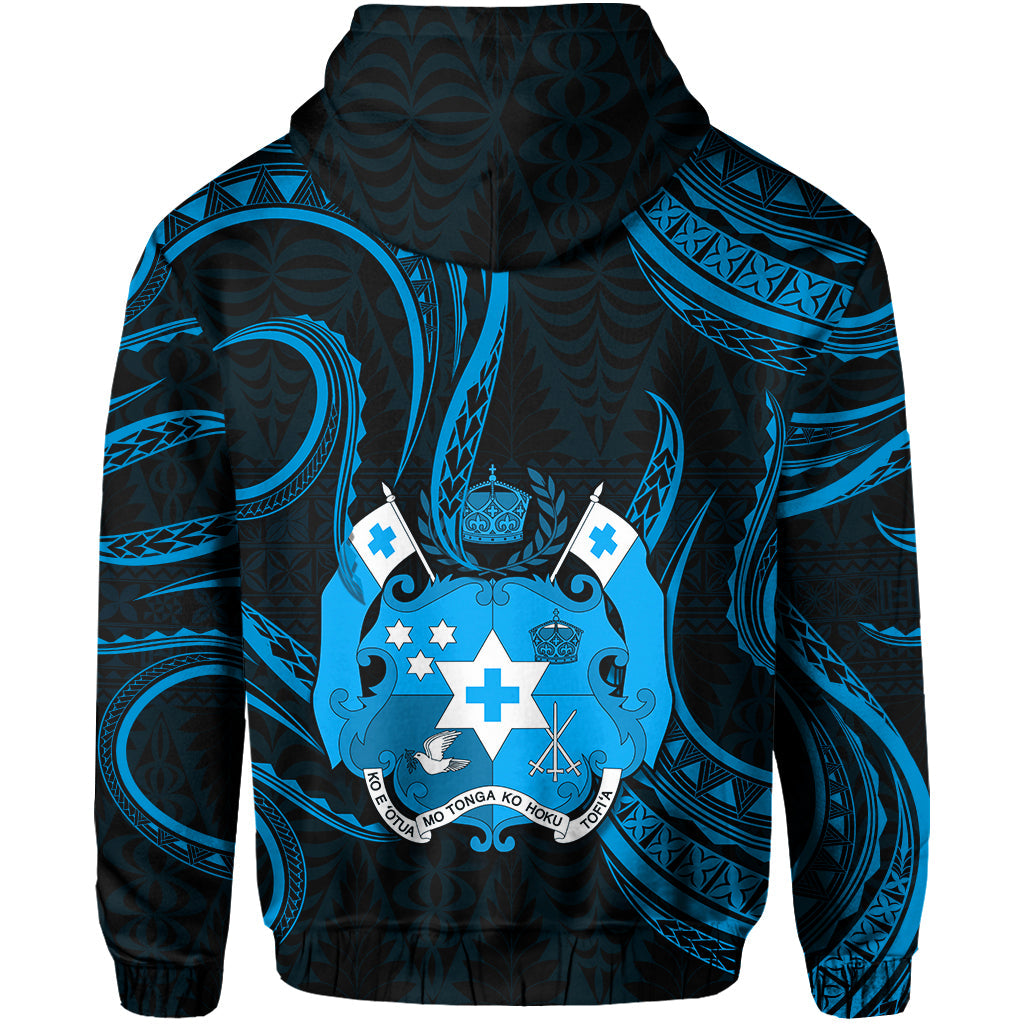 ( Personalised) Tonga Pattern Hoodie Always Proud Version Blue