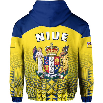 ( Personalised) Niue Hoodie Rock of Polynesia (Golden)