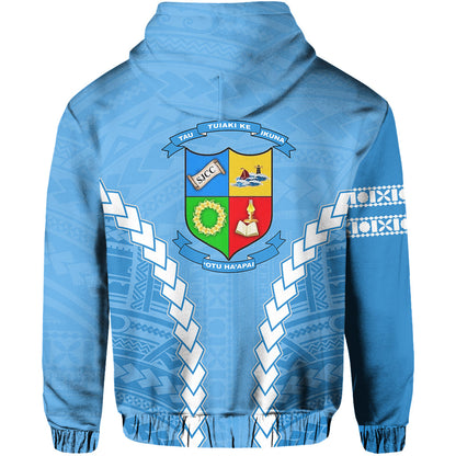 ( Personalised) ('OTU HA'APAI) Blue Hoodie Mix Polynesian