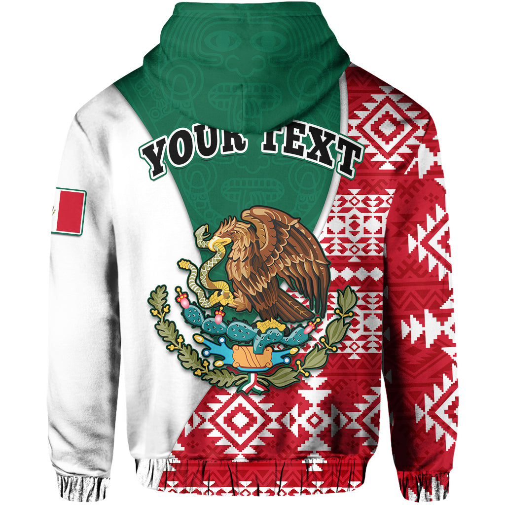 Custom Happy Mexico Fathers Day Hoodie Mexican Aztec Pattern