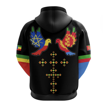 Ethiopia And Eritrea Zip Hoodie One Love