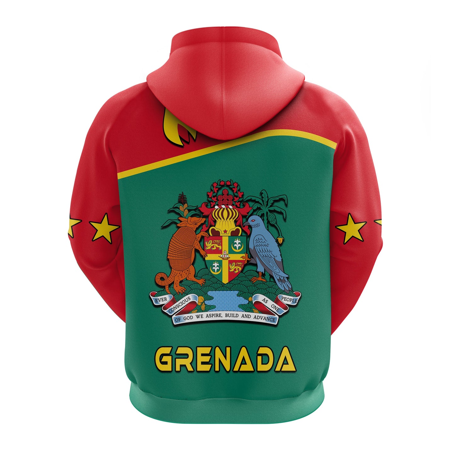 Grenada Hoodie Coat of Arms and Map Impressive
