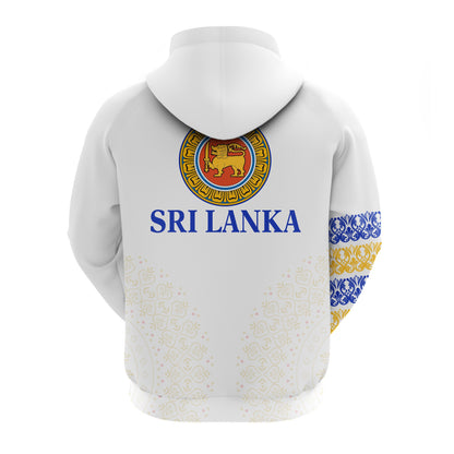 Sri Lanka Hoodie Traditional Pattern and Elephants