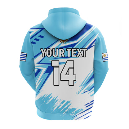 Custom Uruguay Football Hoodie La Celeste WC 2022 Sporty Style