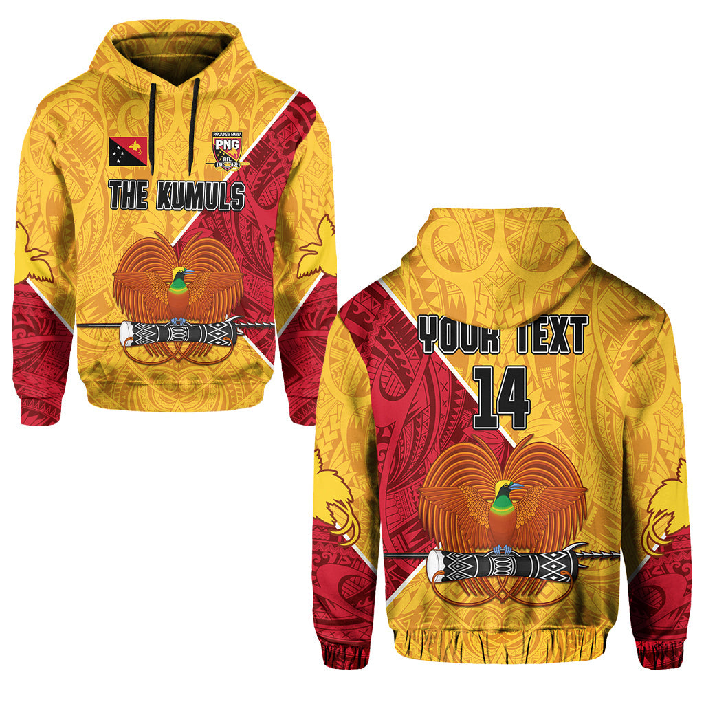 ( Text and Number) The Kumuls PNG Hoodie Papua New Guinea Polynesian Dynamic Style
