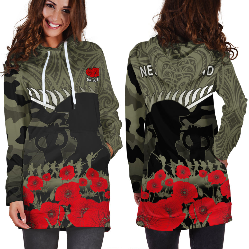 New Zealand ANZAC 2022 Hoodie Dress Maori Camouflage