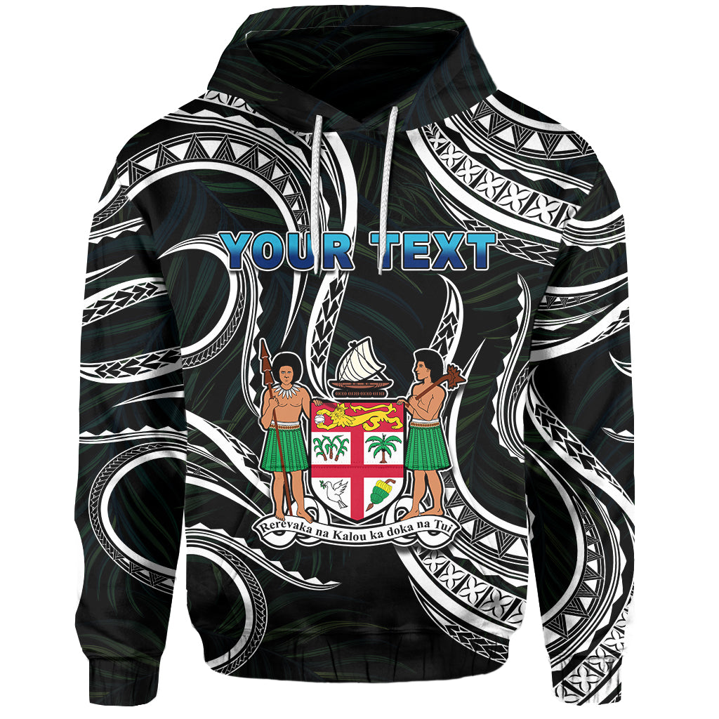 ( Personalised) Fiji Coat of Arms Hoodie Polynesian mix Coconut Pattern