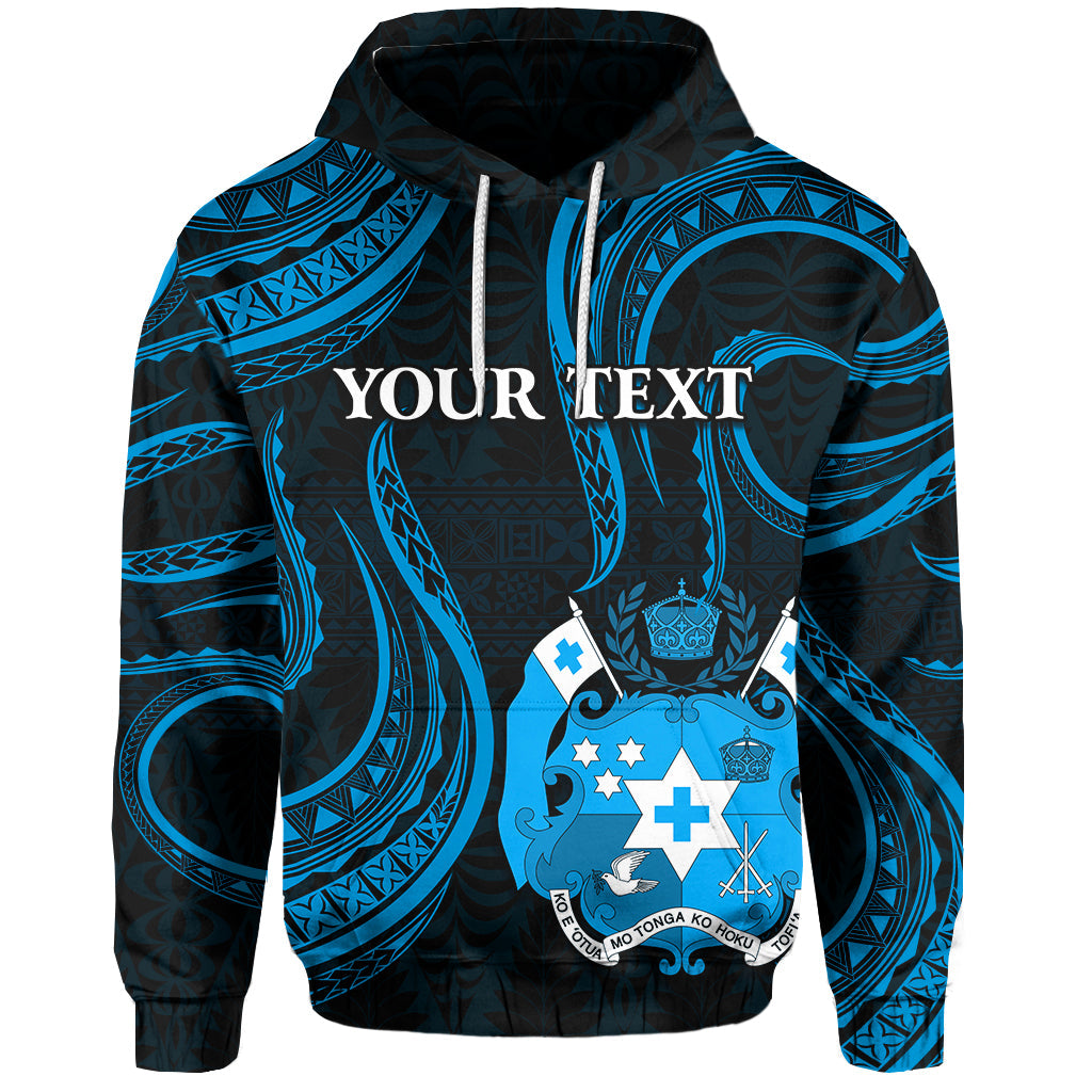 ( Personalised) Tonga Pattern Hoodie Always Proud Version Blue