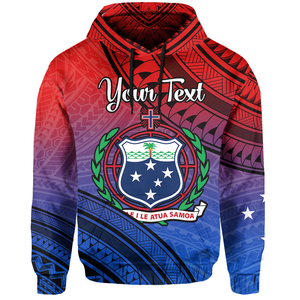Custom Text Samoa Hoodie Style Gradient Sporty Original