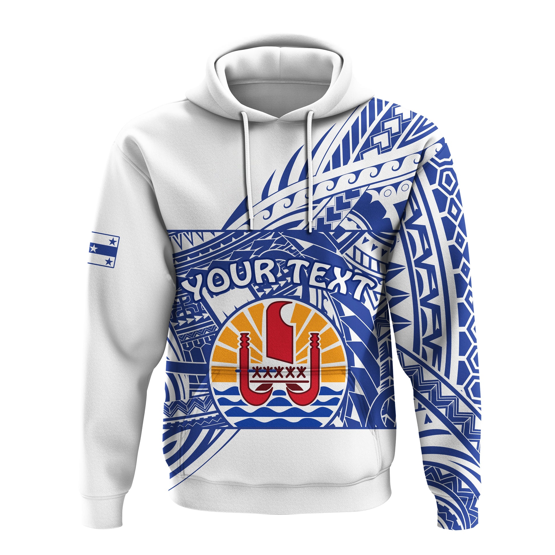 ( Personalised) Gambier Islands Hoodie Polynesian Pattern French Polynesia