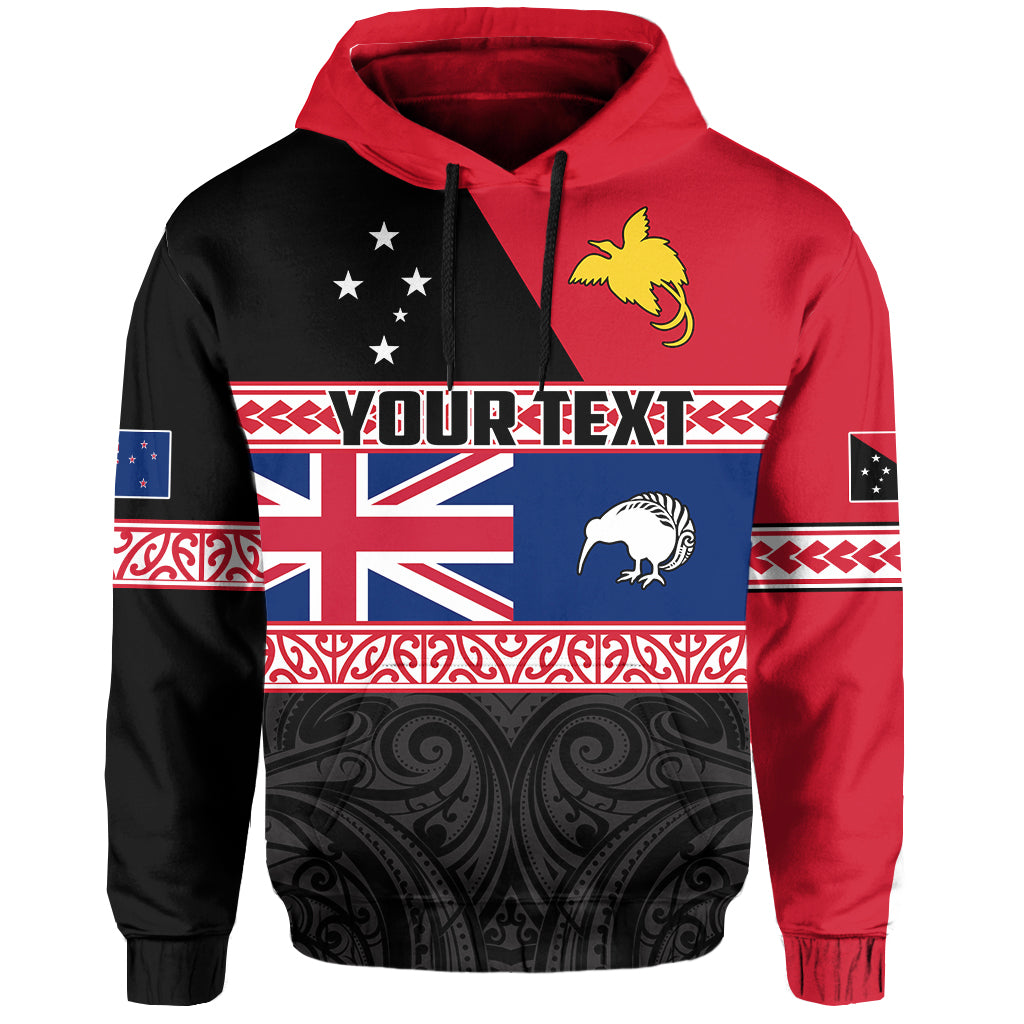 ( Personalised) Papua New Guinea and New Zealand Hoodie Maori PNG and NZ