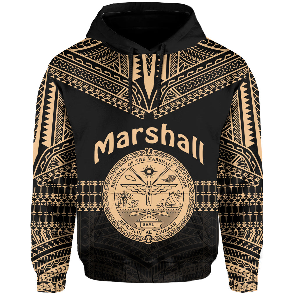 Marshall Islands Hoodie Best Tattoo Version Golden