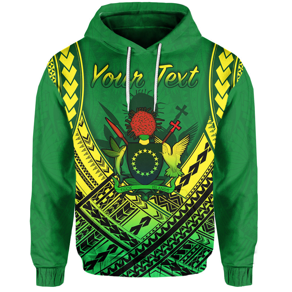 ( Personalised) Cook Islands Rugby Hoodie Simple Polynesian