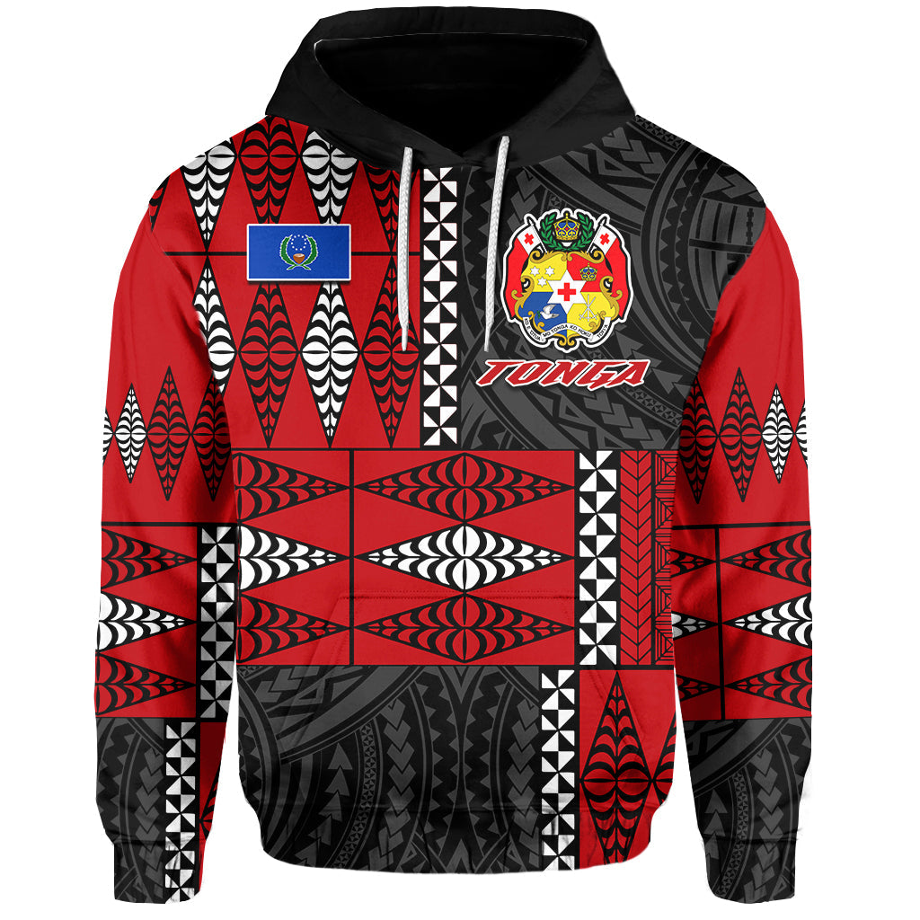 (Island Tribe) Tonga Hoodie Tongan Pattern Mix Polynesian
