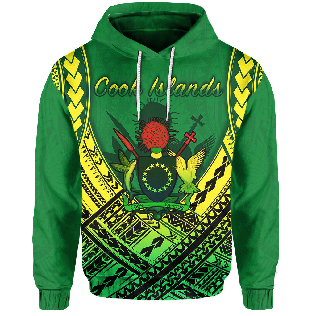 Cook Islands Rugby Hoodie Simple Polynesian