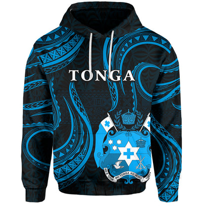 Tonga Pattern Hoodie Always Proud Version Blue