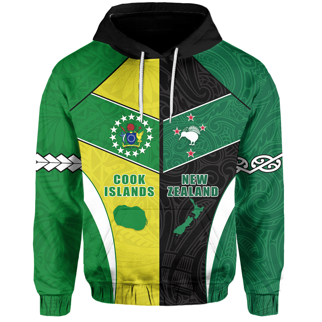 Cook Islands and New Zealand Hoodie Polynesian mix Maori