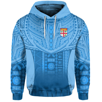 ( Personalised) Fiji Faithful Hoodie Version Blue Text and Number