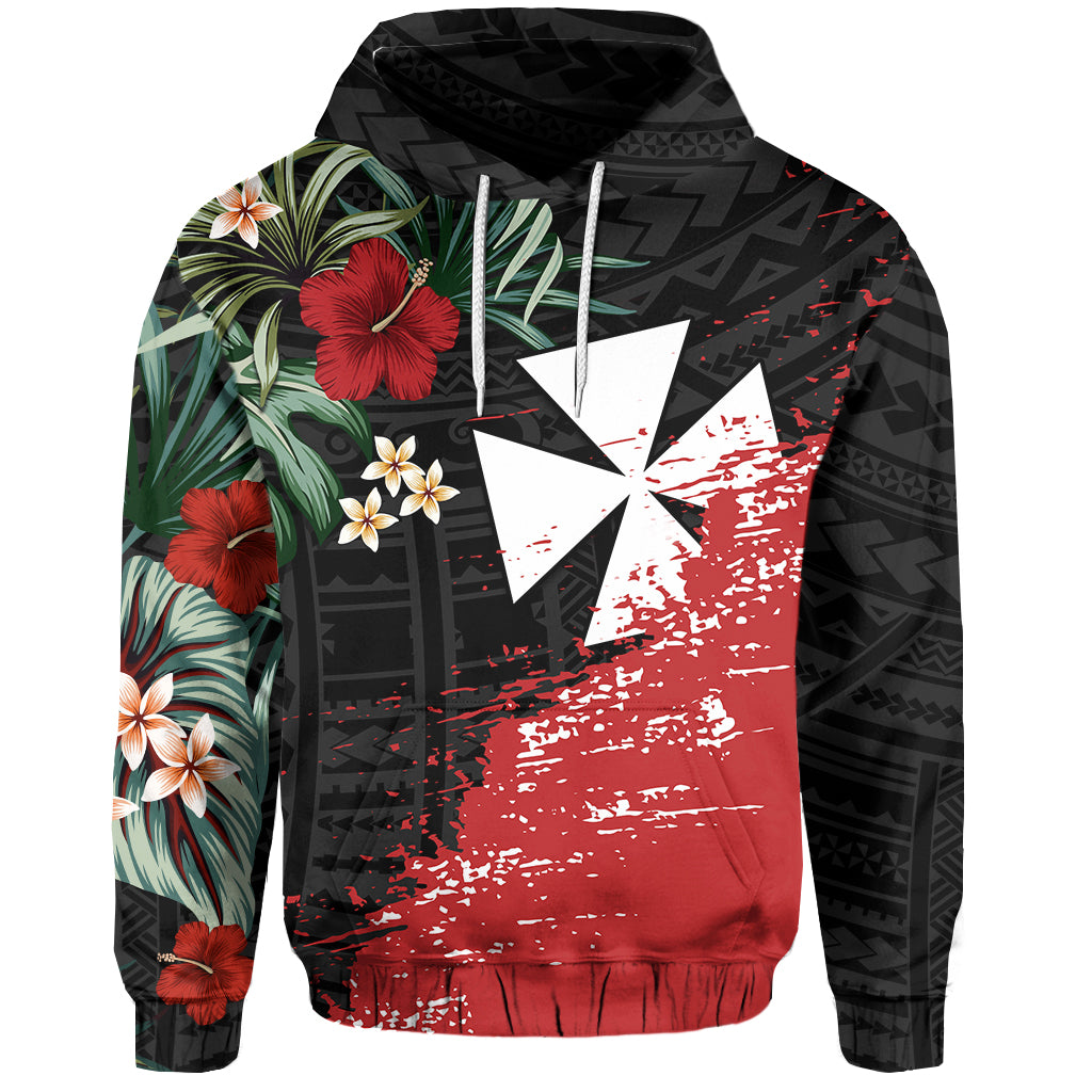 Wallis and Futuna Polynesian Hoodie Fantastic Flowers