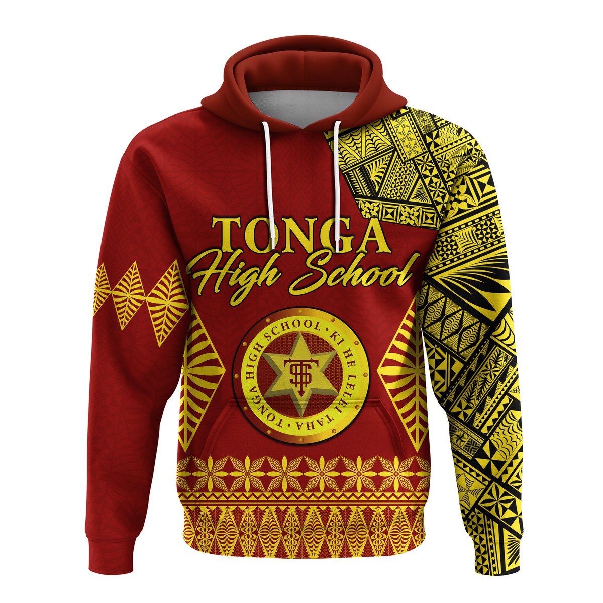 Tonga High School Hoodie Tongan Ngatu